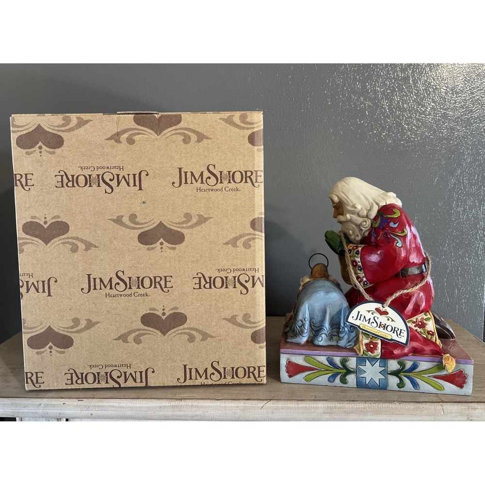 NIB Jim Shore The Real Meaning Of Christmas #4010488 St. Nick w Baby Jesus 2008